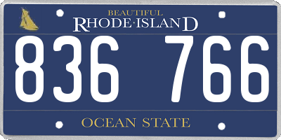 RI license plate 836766