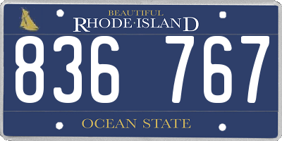 RI license plate 836767