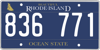 RI license plate 836771