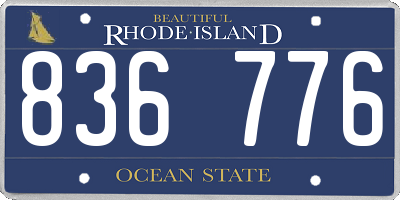 RI license plate 836776