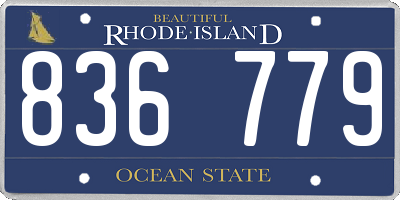 RI license plate 836779