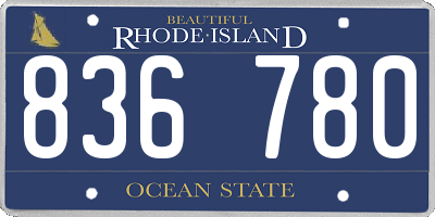 RI license plate 836780