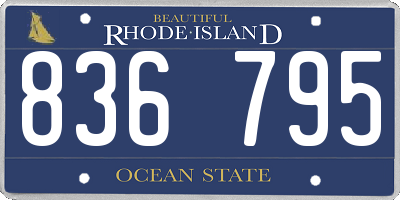 RI license plate 836795
