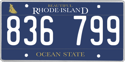 RI license plate 836799