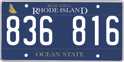 RI license plate 836816