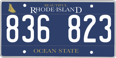 RI license plate 836823