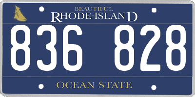 RI license plate 836828