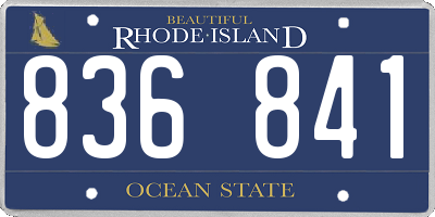 RI license plate 836841