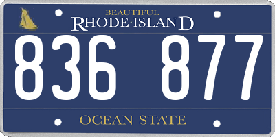 RI license plate 836877