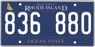 RI license plate 836880