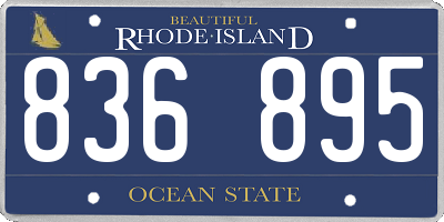 RI license plate 836895