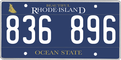 RI license plate 836896