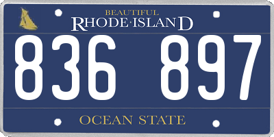 RI license plate 836897
