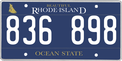 RI license plate 836898