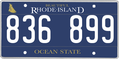 RI license plate 836899