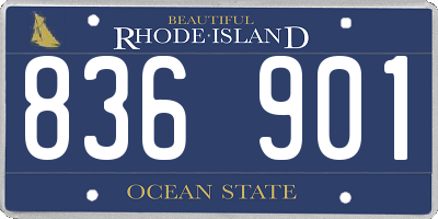 RI license plate 836901