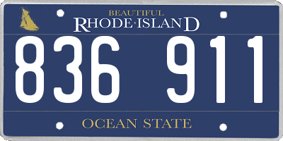 RI license plate 836911