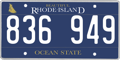 RI license plate 836949