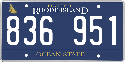 RI license plate 836951