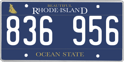 RI license plate 836956