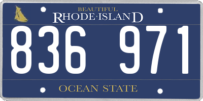 RI license plate 836971