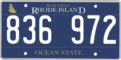 RI license plate 836972