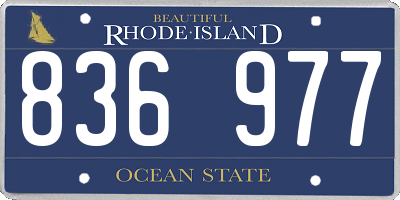 RI license plate 836977
