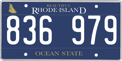 RI license plate 836979