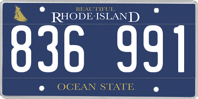 RI license plate 836991