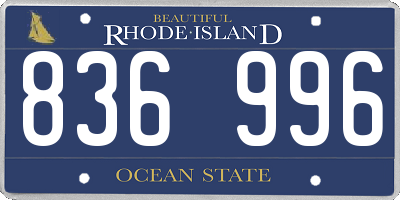 RI license plate 836996