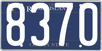 RI license plate 8370