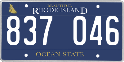 RI license plate 837046