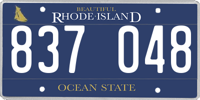 RI license plate 837048