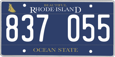 RI license plate 837055