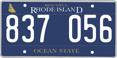 RI license plate 837056