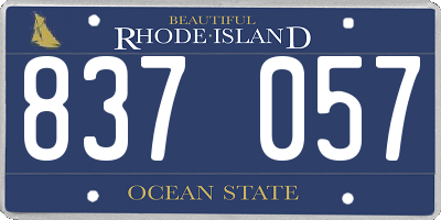 RI license plate 837057