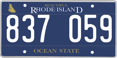 RI license plate 837059