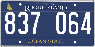 RI license plate 837064