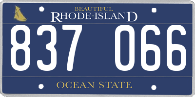RI license plate 837066