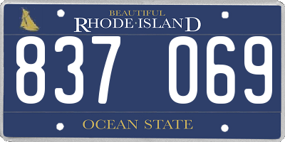 RI license plate 837069