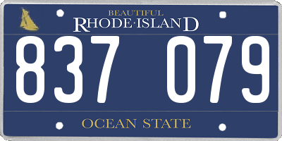 RI license plate 837079