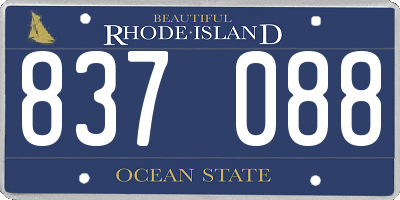 RI license plate 837088