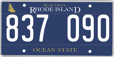 RI license plate 837090