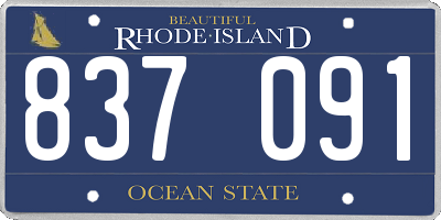RI license plate 837091