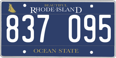 RI license plate 837095