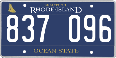RI license plate 837096