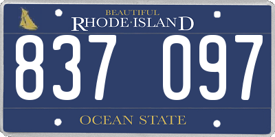 RI license plate 837097