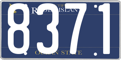 RI license plate 8371