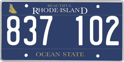 RI license plate 837102