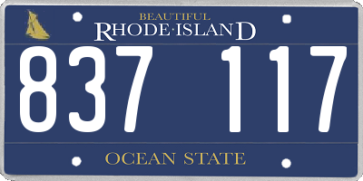 RI license plate 837117